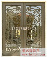 Wrought iron entrance doors